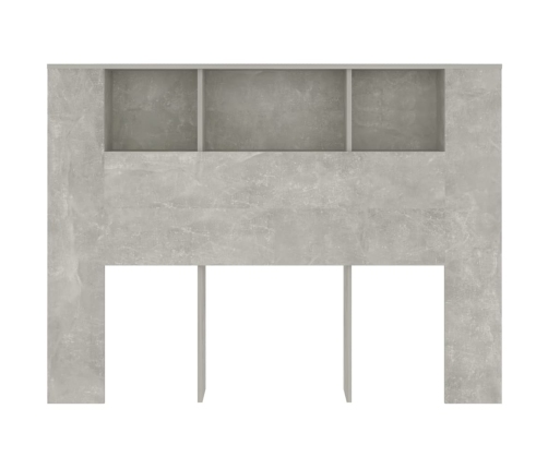 Mueble cabecero gris hormigón 140x18,5x104,5 cm