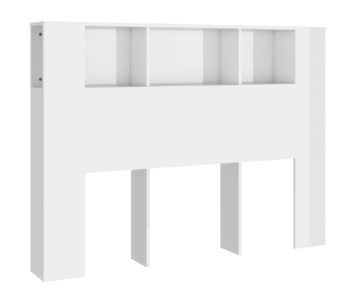 Mueble cabecero blanco brillante 140x18,5x104,5 cm