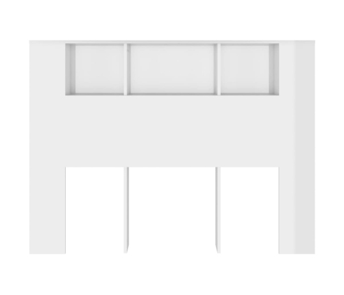 Mueble cabecero blanco brillante 140x18,5x104,5 cm