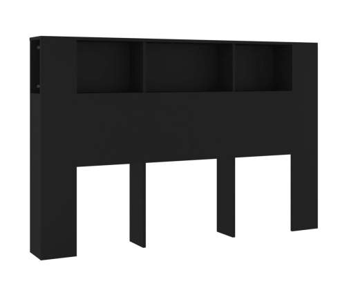 Mueble cabecero negro 160x18,5x104,5 cm