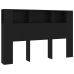 Mueble cabecero negro 160x18,5x104,5 cm