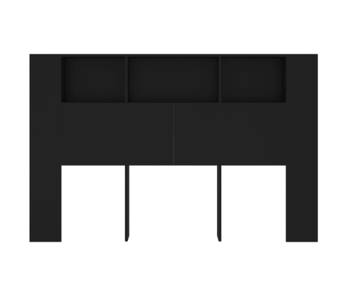 Mueble cabecero negro 160x18,5x104,5 cm