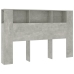 Mueble cabecero gris hormigón 160x18,5x104,5 cm