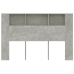 Mueble cabecero gris hormigón 160x18,5x104,5 cm