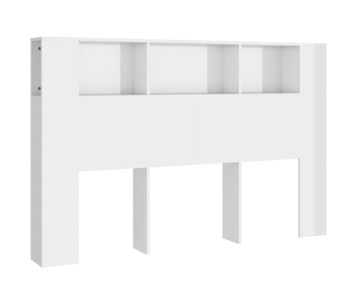 Mueble cabecero blanco brillante 160x18,5x104,5 cm