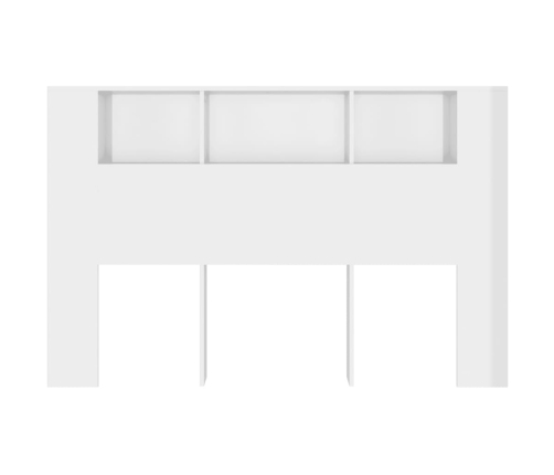 Mueble cabecero blanco brillante 160x18,5x104,5 cm