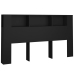 vidaXL Mueble cabecero negro 180x18,5x104,5 cm