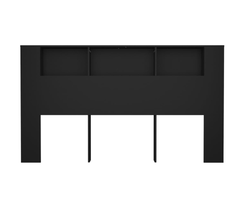 vidaXL Mueble cabecero negro 180x18,5x104,5 cm