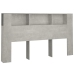 Mueble cabecero gris hormigón 180x18,5x104,5 cm