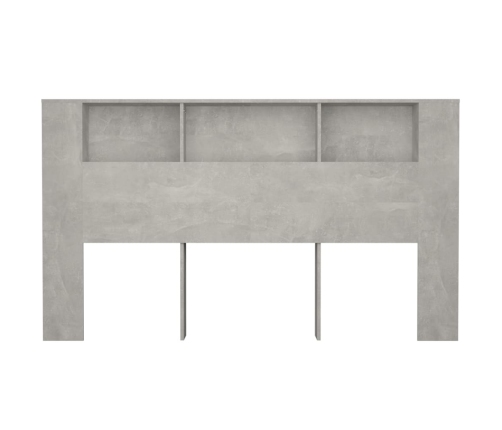 Mueble cabecero gris hormigón 180x18,5x104,5 cm