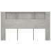 Mueble cabecero gris hormigón 180x18,5x104,5 cm