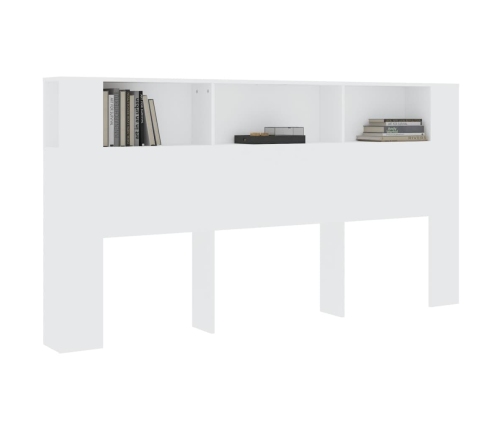 vidaXL Mueble cabecero blanco 200x18,5x104,5 cm