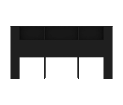 Mueble cabecero negro 200x18,5x104,5 cm