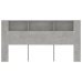 Mueble cabecero gris hormigón 200x18,5x104,5 cm