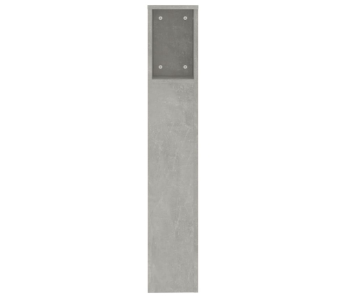 Mueble cabecero gris hormigón 200x18,5x104,5 cm