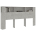 Mueble cabecero gris hormigón 200x18,5x104,5 cm