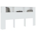 Mueble cabecero blanco brillante 200x18,5x104,5 cm