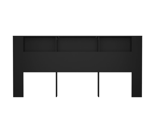 Mueble cabecero negro 220x18,5x104,5 cm