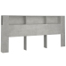 vidaXL Mueble cabecero gris hormigón 220x18,5x104,5 cm