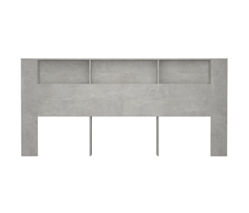 vidaXL Mueble cabecero gris hormigón 220x18,5x104,5 cm