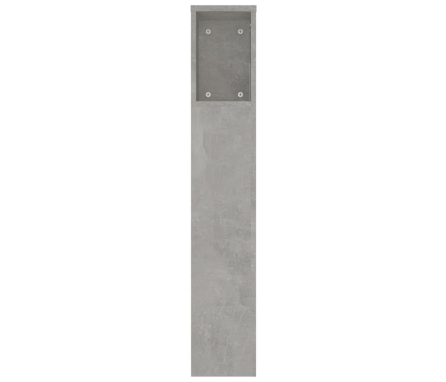 vidaXL Mueble cabecero gris hormigón 220x18,5x104,5 cm