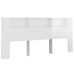 vidaXL Mueble cabecero blanco brillante 220x18,5x104,5 cm