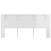 vidaXL Mueble cabecero blanco brillante 220x18,5x104,5 cm