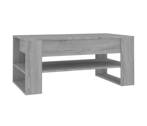 vidaXL Mesa de centro madera de ingeniería gris Sonoma 102x55x45 cm