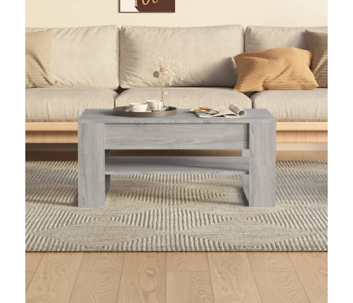 vidaXL Mesa de centro madera de ingeniería gris Sonoma 102x55x45 cm