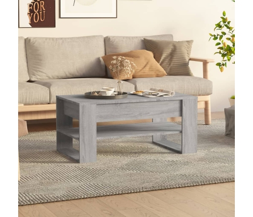 vidaXL Mesa de centro madera de ingeniería gris Sonoma 102x55x45 cm