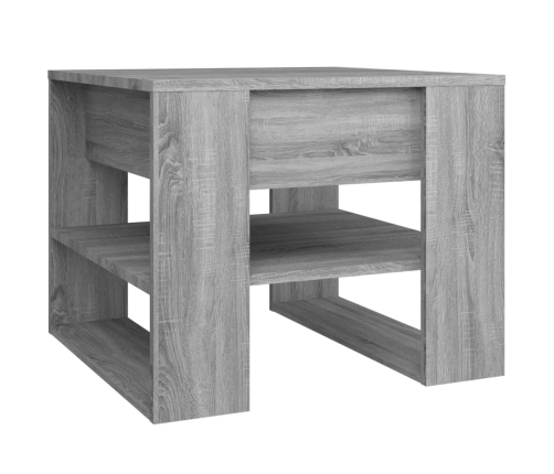 Mesa de centro madera de ingeniería gris Sonoma 55,5x55x45 cm