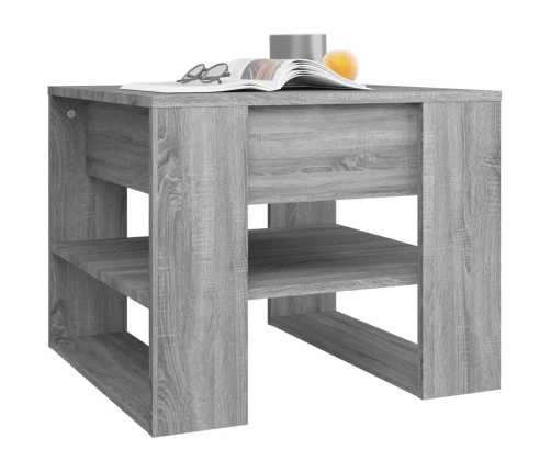 Mesa de centro madera de ingeniería gris Sonoma 55,5x55x45 cm