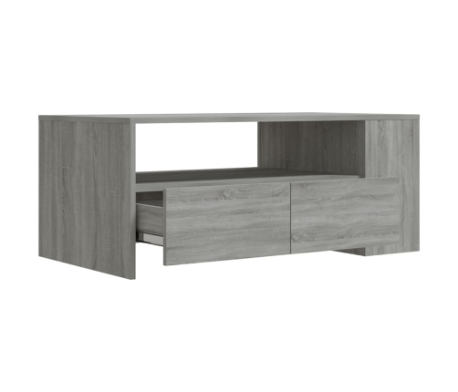 Mesa de centro madera de ingeniería gris Sonoma 102x55x42 cm