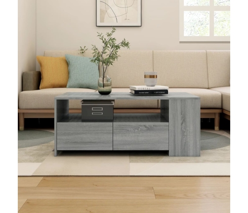 Mesa de centro madera de ingeniería gris Sonoma 102x55x42 cm