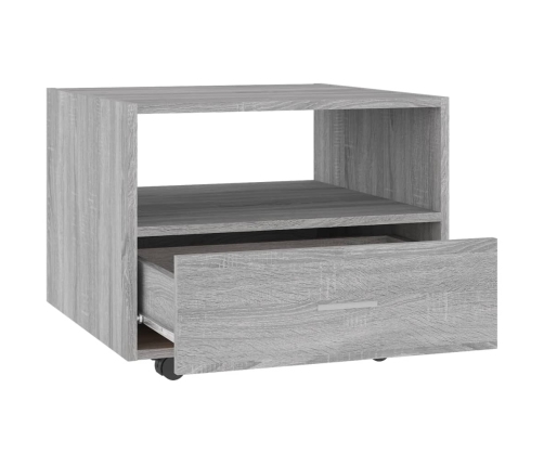 Mesa de centro madera de ingeniería gris Sonoma 55x55x40 cm