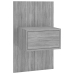 vidaXL Mesita de noche de pared 2 unidades color gris Sonoma