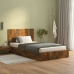 Cabecero cama madera contrachapada roble ahumado 120x1,5x80 cm