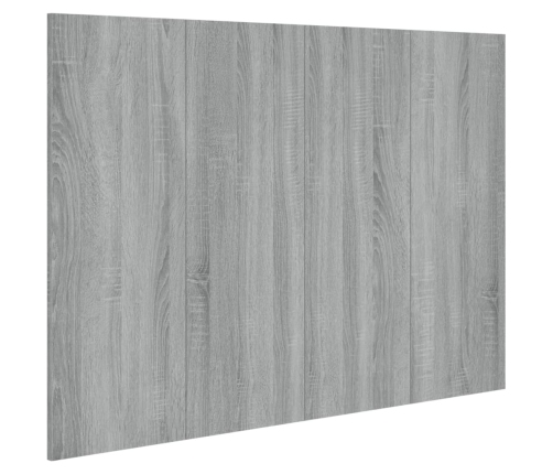 Cabecero de cama madera contrachapada gris Sonoma 120x1,5x80 cm