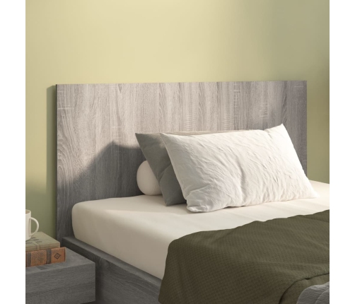 Cabecero de cama madera contrachapada gris Sonoma 120x1,5x80 cm