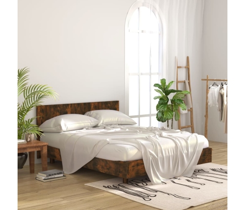 Cabecero cama madera contrachapada roble ahumado 160x1,5x80 cm