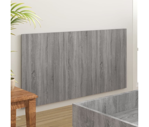 vidaXL Cabecero de cama madera contrachapada gris Sonoma 160x1,5x80 cm