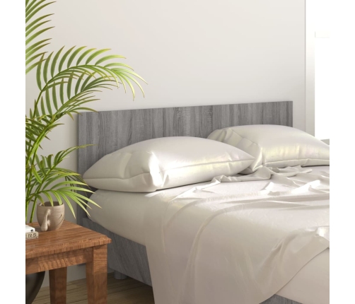 vidaXL Cabecero de cama madera contrachapada gris Sonoma 160x1,5x80 cm