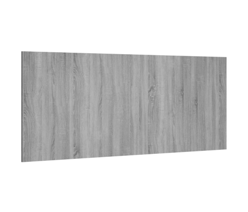 vidaXL Cabecero de cama madera contrachapada gris Sonoma 200x1,5x80 cm