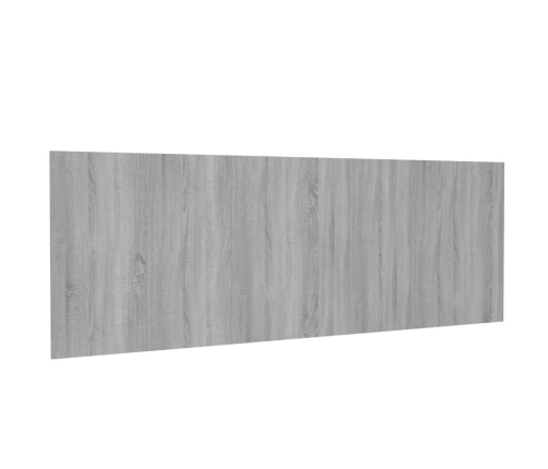 Cabecero pared madera contrachapada gris Sonoma 240x1,5x80 cm