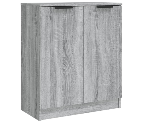 Aparador de madera contrachapada gris Sonoma 60x30x70 cm