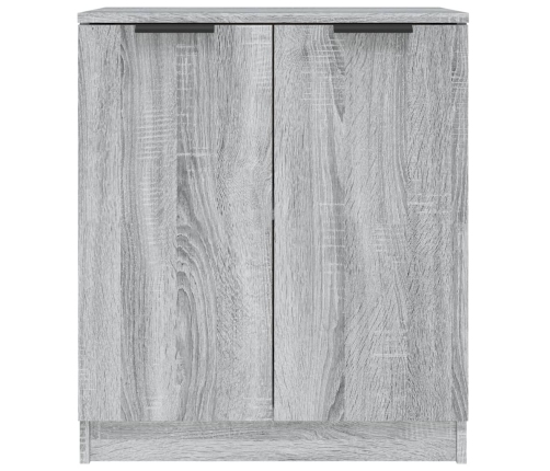 Aparador de madera contrachapada gris Sonoma 60x30x70 cm