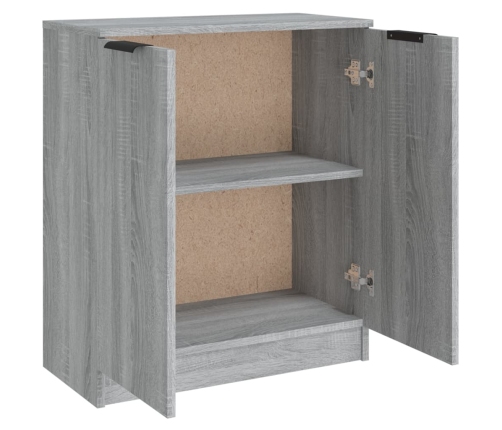 Aparador de madera contrachapada gris Sonoma 60x30x70 cm