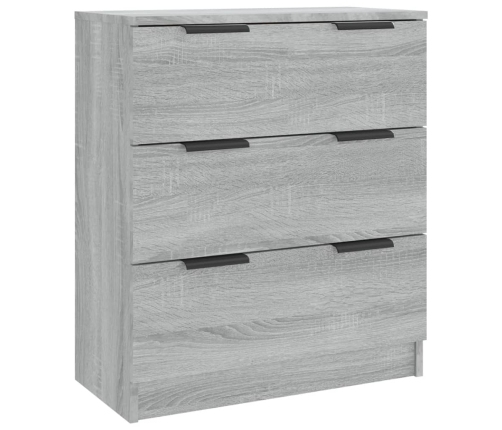 Aparador de madera contrachapada gris Sonoma 60x30x70 cm