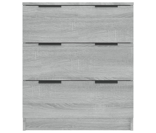 Aparador de madera contrachapada gris Sonoma 60x30x70 cm