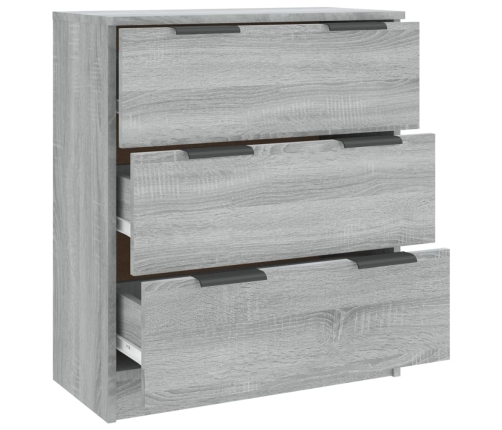 Aparador de madera contrachapada gris Sonoma 60x30x70 cm